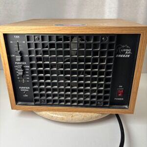 Living Air Breeze HEPA Air Purifier Model BZ58285 with Ecotech Wood Older Model